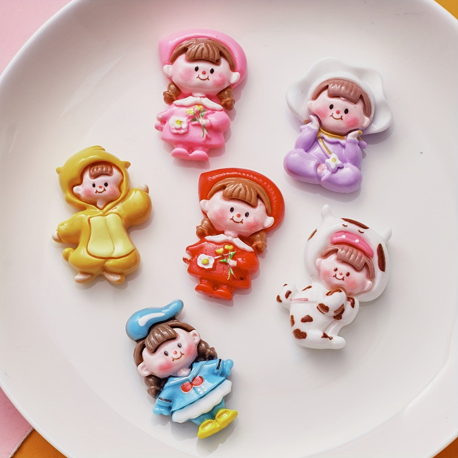 10pcs Princess DIY Accessories Pack for Crafts, Phone Case, Keychain