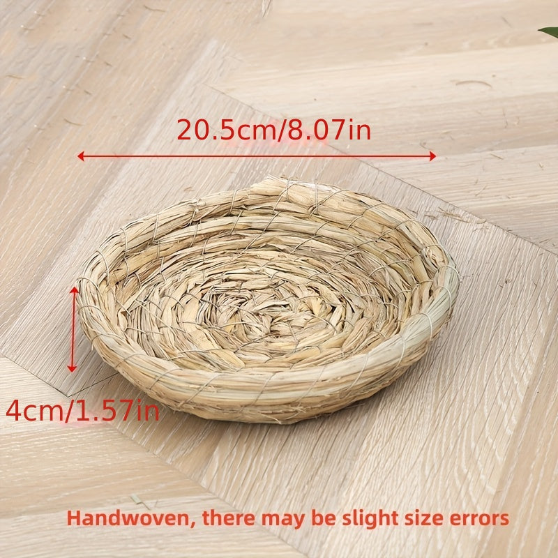 Artificial Bird Woven Nest Ornament for Home Garden Wedding Easter Props