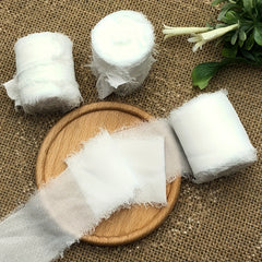 Tassel Chiffon Ribbon DIY Bride Bouquet Wedding Invitation Gift