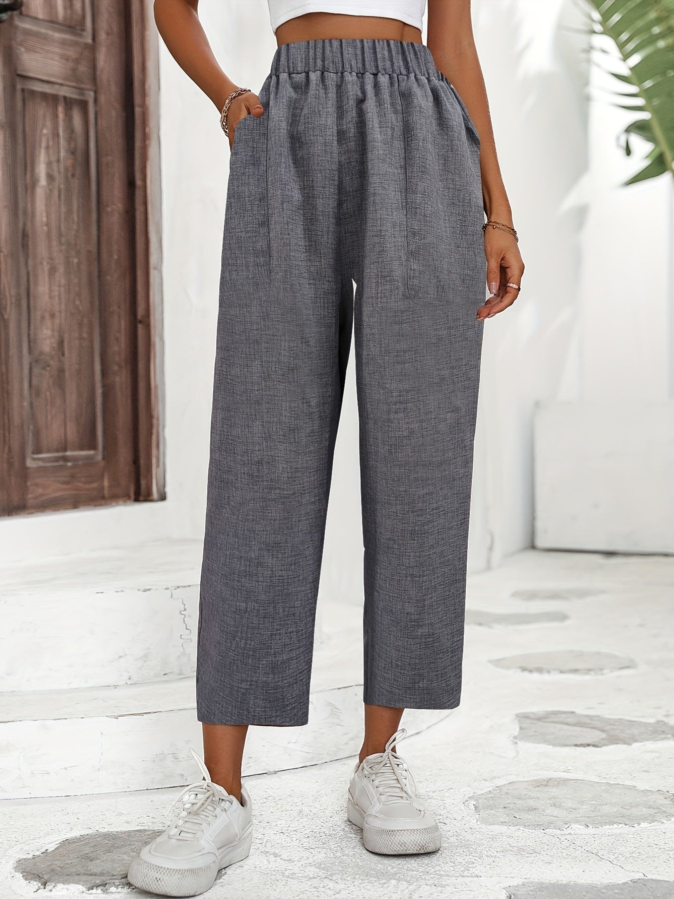 Minimalist Wide Leg High Waist Pants