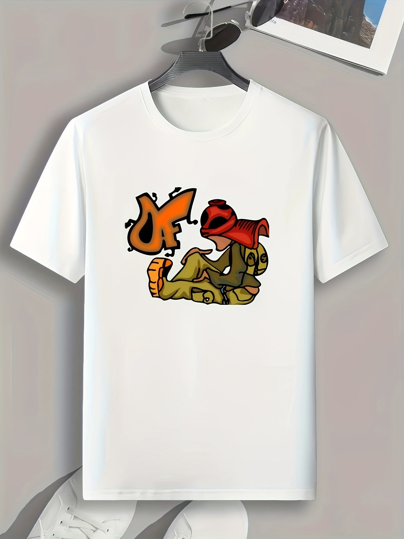 Hip Hop Style Pattern Print Men's Comfy Sports T shirt Graphic Tee
