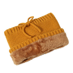 Thickened Fleece Warm Knitted Blended Scarf
