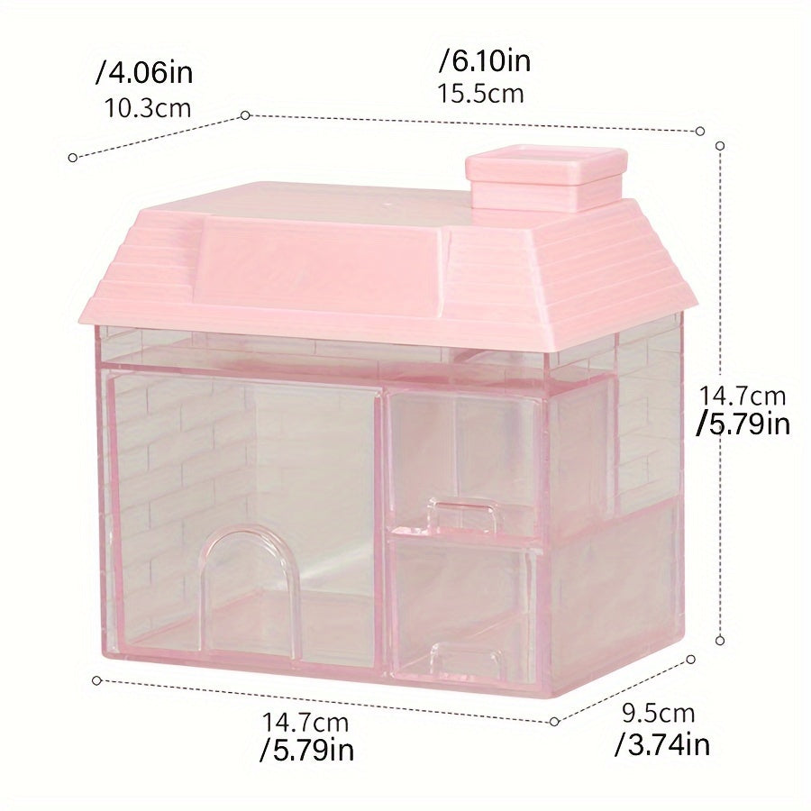 Desktop Transparent Pen Holder Large Capacity Pen Box