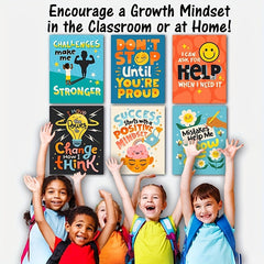 6pcs Classroom Wall Decor Growth Mindset Posters for School D cor