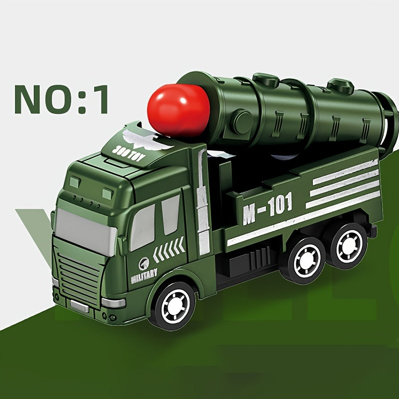 Pull Back Military Armored Car Toy Rocket Car