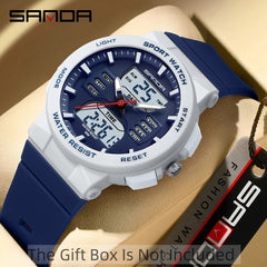 SANDA Unisex Sports Watch Dual Display Night Light