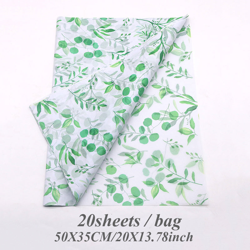 Eucalyptus Pattern Tissue Paper- Gift Wrapping DIY Crafts Party Decorations