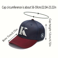 K Letter Embroidered Sunshade Duck Tongue Hat