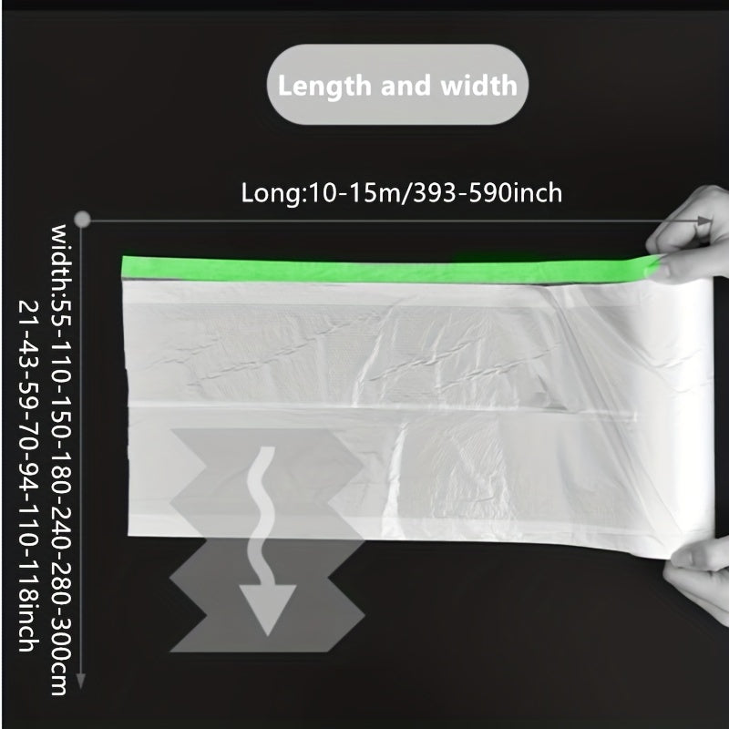 1pc Adhesive Paint Masking Film Wall Furniture Dust Protection Spray Film
