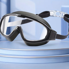 Adult Swimming Goggles Large Frame Clear Vision Waterproof Anti Fog