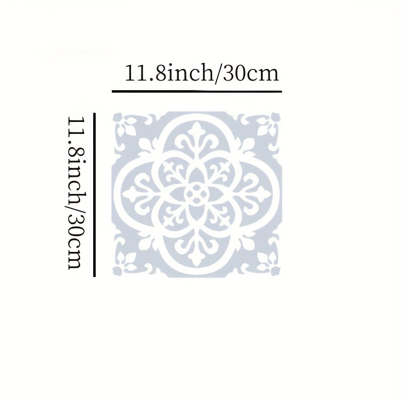 10 Pack of Grey Adhesive Floor Tiles Waterproof Vinyl Flooring