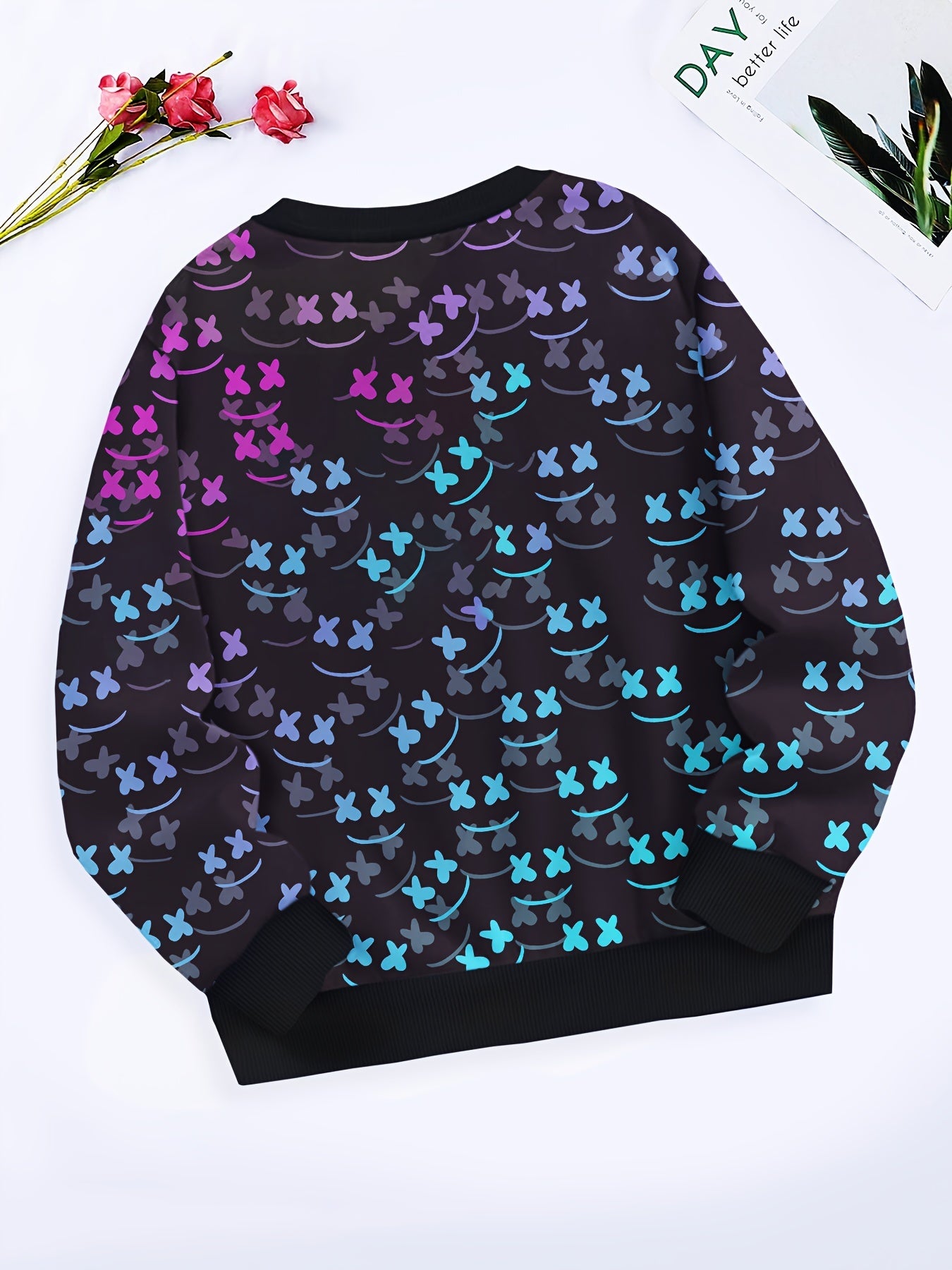 Girls Boys Crew Neck Sweatshirt Spring Fall Sports Gift
