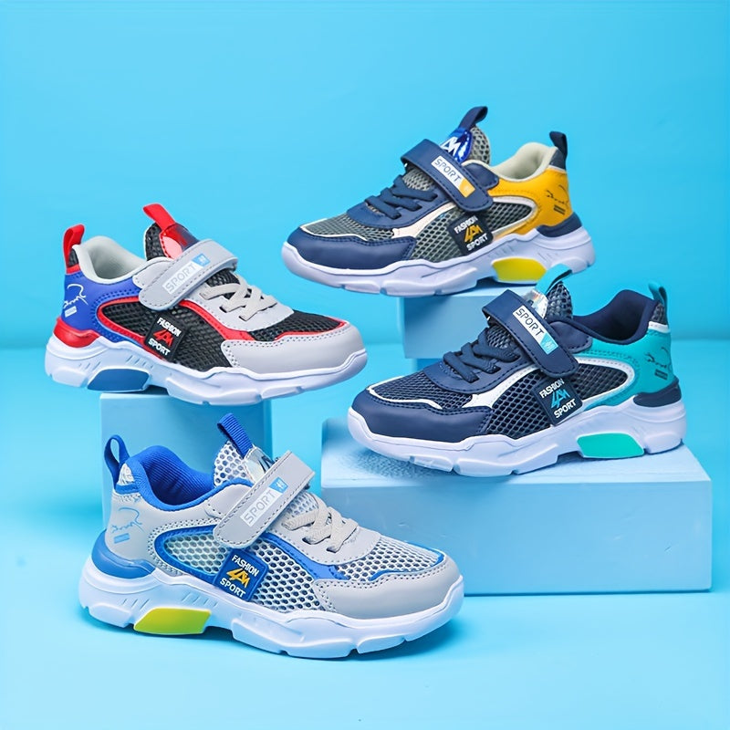 Boys' Breathable Low Top Mesh Sneakers Lightweight Anti Slip