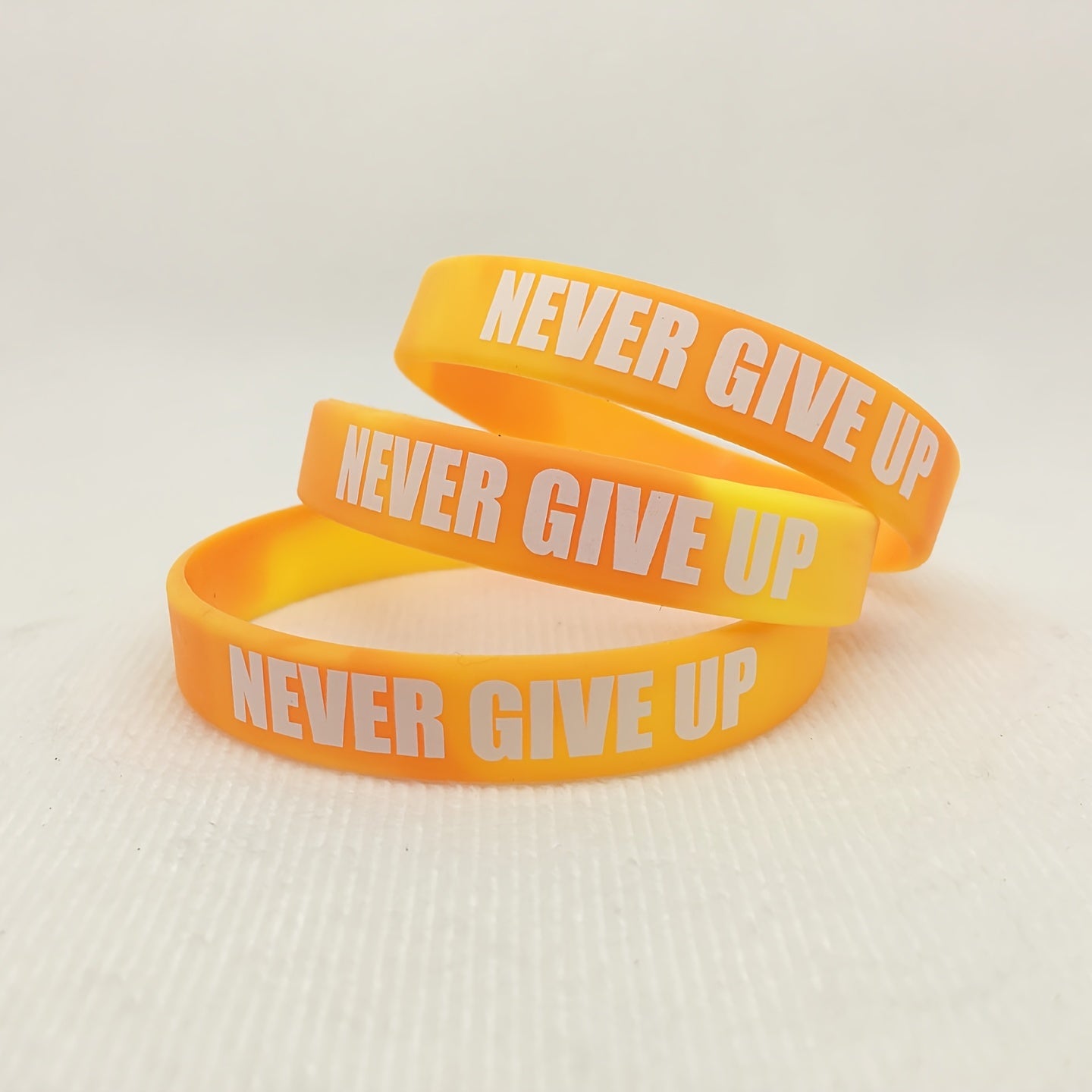 5pcs Inspirational Tie Dye Silicone Bracelet Motivational Rubber Bangle