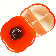 Persimmon Candies Storage Box With Grids Cookies Storage Tray