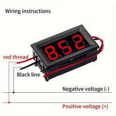 Waterproof DC Voltmeter LED Display 3V-30V Tester