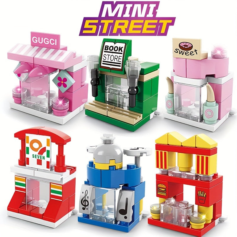 City Garden Carousel Mini Street View Fairy Tale Tree House Building Block Set