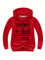 Kids Letter Print Hoodie Soft Pullover Sweatshirt for Boys Girls