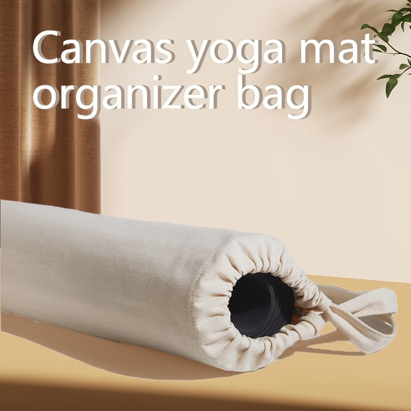 Canvas Yoga Mat Storage Bag Large Capacity Sports Bag