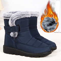 Women's Faux Fur Snow Boots Thermal Winter Mid Calf Boots