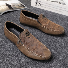 Men's Slip On Loafer Shoes Casual Sneakers with V Decor