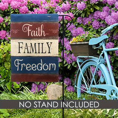 Vintage Faith Family Freedom Patriotic Garden Flag 30 48 X 45 72 Cm
