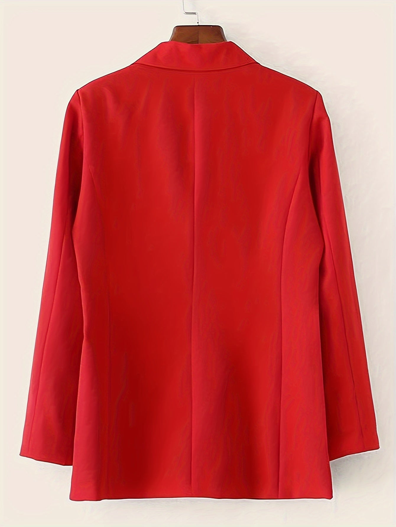 Casual Blazer Women's Solid Button Up Long Sleeve Lapel Collar