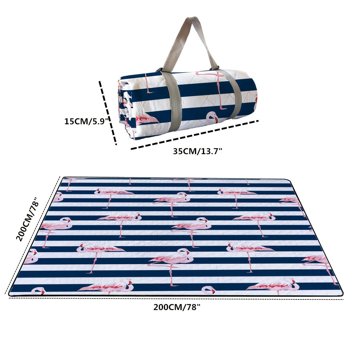Waterproof Printed Picnic Mat Tear Resistant Outdoor Blanket