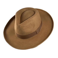 Woolen Big Brim Sunshade Fedora Hat for Party