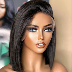 Straight Bob Lace Front Human Hair Wigs 13x4 Lace Frontal Bob Wigs Pre Plucked