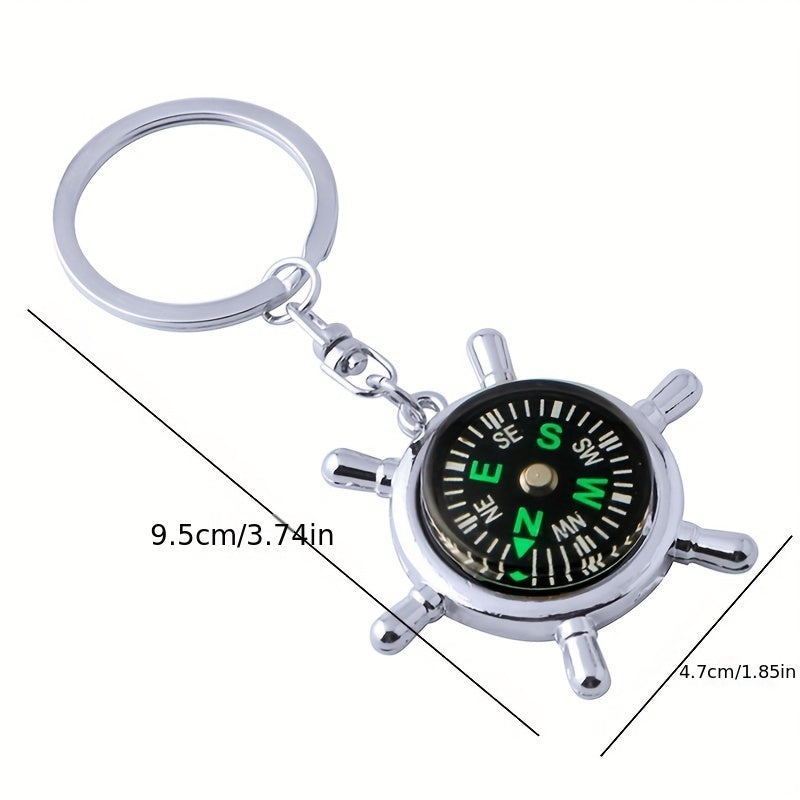 Portable Compass Keychain Car Key Ring Birthday Gift