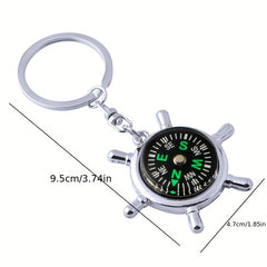 Portable Compass Keychain Car Key Ring Birthday Gift