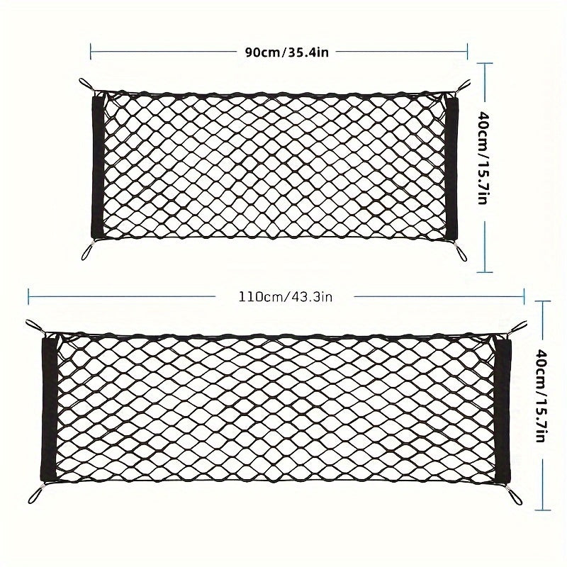 Car Trunk Storage Mesh Bag with Hooks Car Interior Accessories