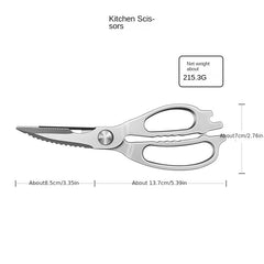 Stainless Steel Kitchen Scissors Strong Food Shears For Meat Poultry Chicken