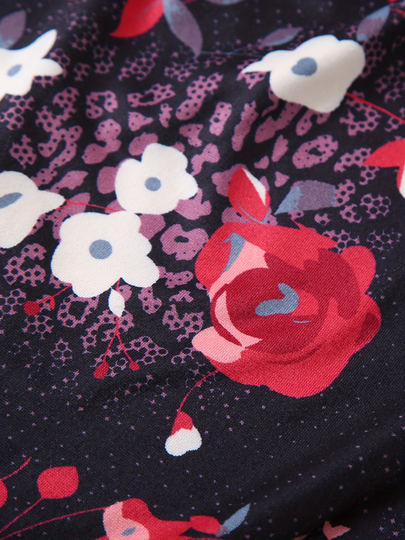 Floral Print Lounge Shorts Set