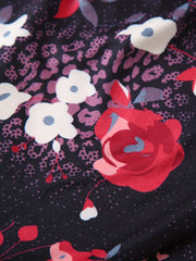 Floral Print Lounge Shorts Set