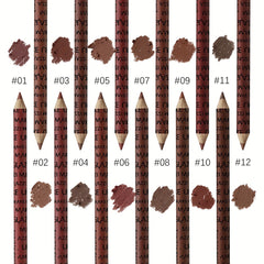 12pcs Matte Lip Liner Pen Natural Nude Smooth Lip Makeup