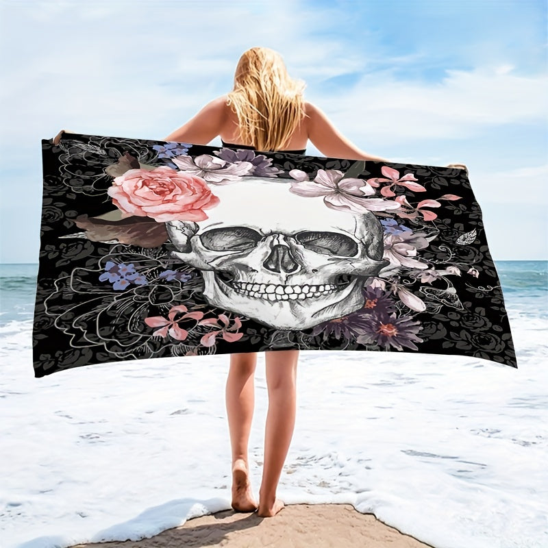 Skull Beach Towel 80x160cm Sand Proof Quick drying Thickened Blanket