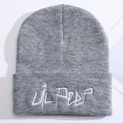 Embroidery Knitted Hat Warm Pullover Mens Hat Hip hop Cold Hat