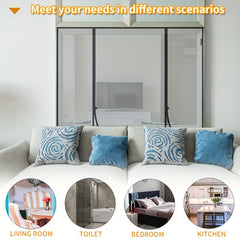 Magnetic Screen Door Thicker Fiberglass Mesh Self Sealing Double Door Net