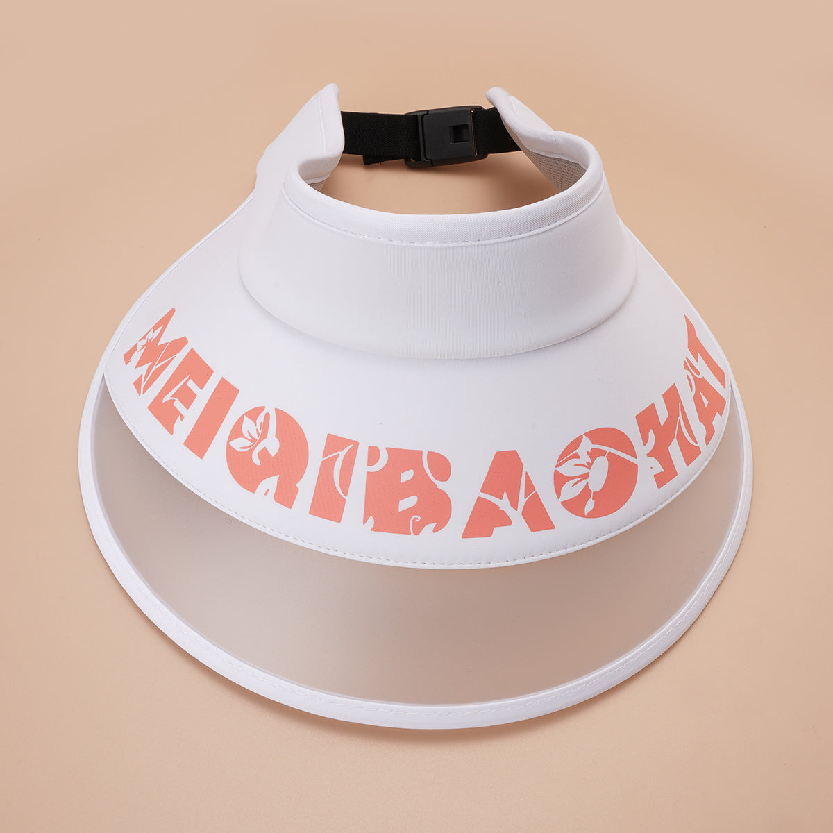 Letter Print Visors Sunscreen Hat UV Protection Face Cover Ponytail Cap