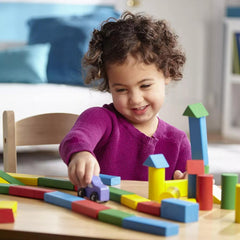 100x Wooden Building Blocks Bricks in a Tub Children's Wood Toys Xmas Gift