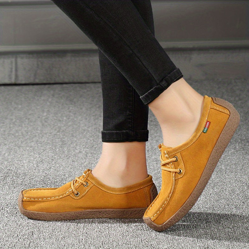 Women's Solid Loafers Lightweight Closed Toe Slip On Shoes