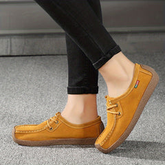 Women's Solid Loafers Lightweight Closed Toe Slip On Shoes