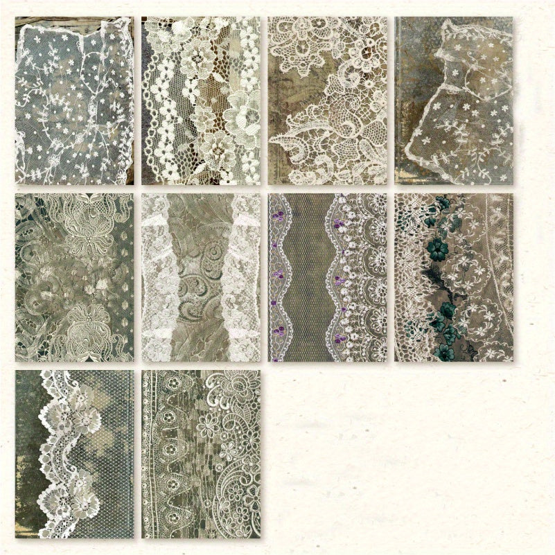 40pcs Vintage Distressed Paper Set for Hand Account Book Backgrounds