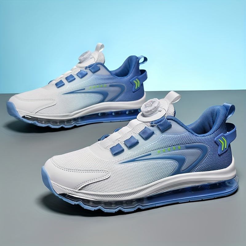 Men's Rotary Buckle Sneakers Air Cushion Athletic Shoes Shock absorbing
