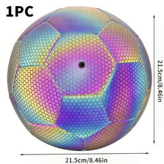 Reflective Soccer Ball Size 5 Durable Football for Indoor & Outdoor Training