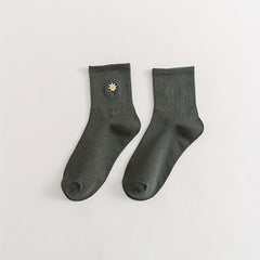 3 Pairs Girls Kids Crew Socks for Spring Autumn