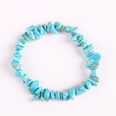 Natural Stone Crushed Stone Chain Bracelet Colorful Elastic Teen Bracelet