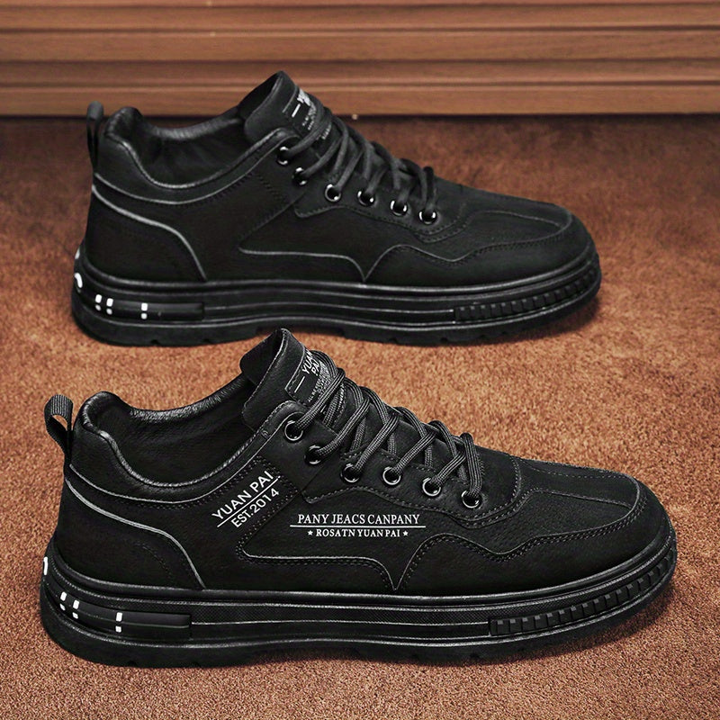 Men's Lace-up Work Sneakers with Good Grip
